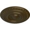 Ekena Millwork Artis Ceiling Medallion (Fits Canopies up to 6 7/8"), Hand-Painted Brass, 15 3/4"OD x 1 3/8"P CM15ARBRS - alternate 2